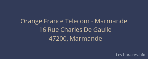 Orange France Telecom - Marmande