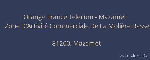 Orange France Telecom - Mazamet
