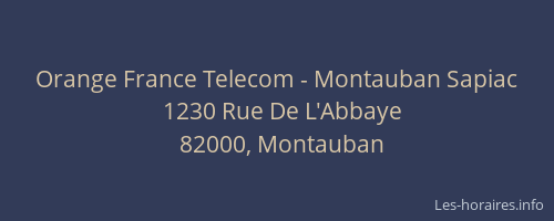 Orange France Telecom - Montauban Sapiac
