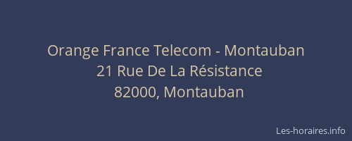 Orange France Telecom - Montauban