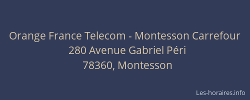 Orange France Telecom - Montesson Carrefour