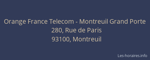 Orange France Telecom - Montreuil Grand Porte