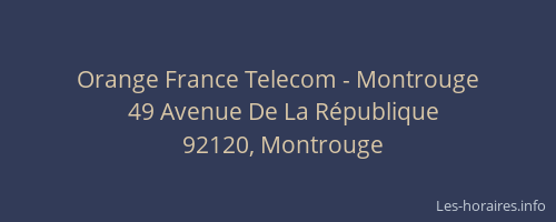 Orange France Telecom - Montrouge