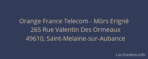 Orange France Telecom - Mûrs Erigné