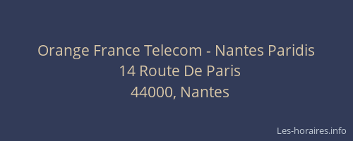 Orange France Telecom - Nantes Paridis