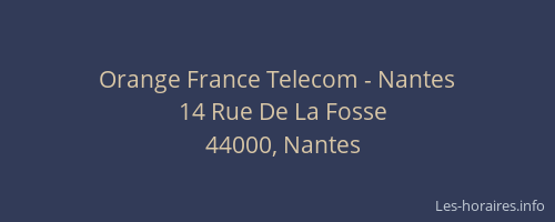 Orange France Telecom - Nantes
