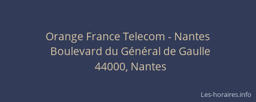 Orange France Telecom - Nantes