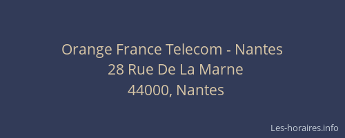 Orange France Telecom - Nantes
