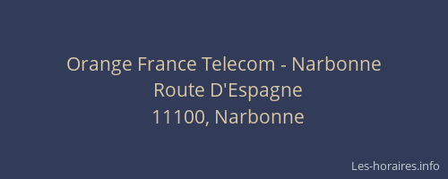 Orange France Telecom - Narbonne