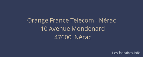Orange France Telecom - Nérac