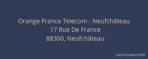 Orange France Telecom - Neufchâteau
