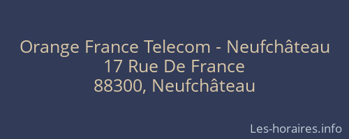 Orange France Telecom - Neufchâteau