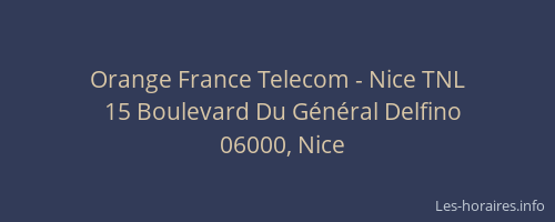 Orange France Telecom - Nice TNL