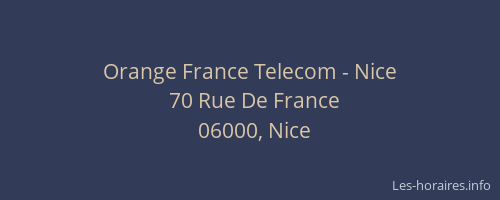 Orange France Telecom - Nice