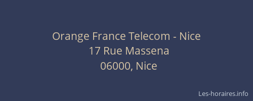 Orange France Telecom - Nice