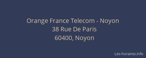Orange France Telecom - Noyon
