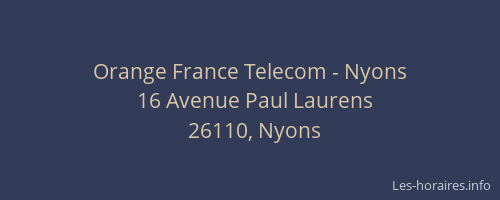 Orange France Telecom - Nyons