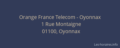 Orange France Telecom - Oyonnax