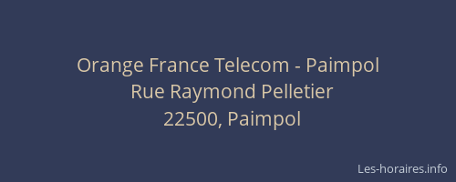 Orange France Telecom - Paimpol