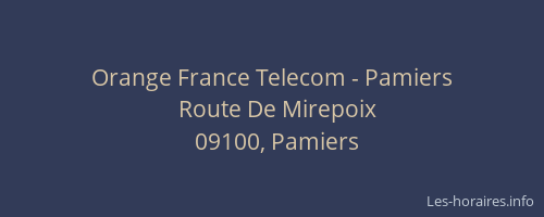 Orange France Telecom - Pamiers