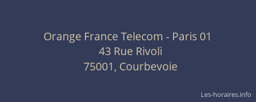 Orange France Telecom - Paris 01