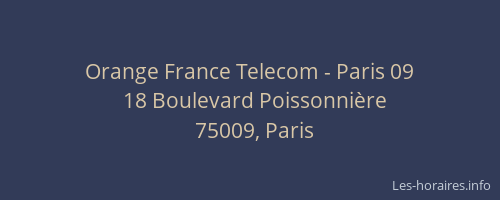 Orange France Telecom - Paris 09