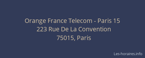 Orange France Telecom - Paris 15