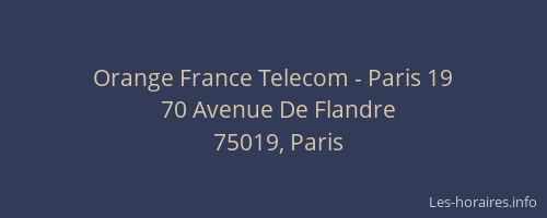 Orange France Telecom - Paris 19
