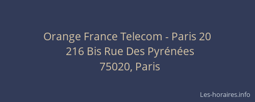 Orange France Telecom - Paris 20