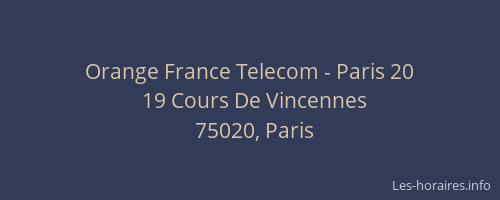Orange France Telecom - Paris 20