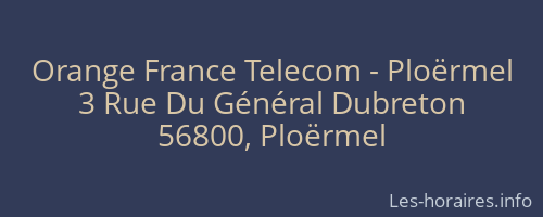 Orange France Telecom - Ploërmel