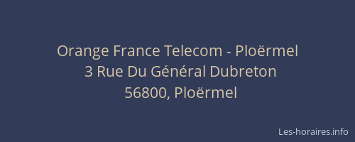 Orange France Telecom - Plo&euml;rmel