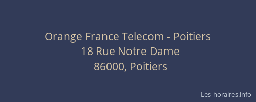 Orange France Telecom - Poitiers