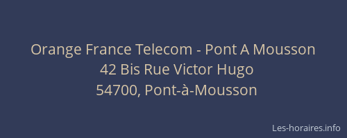 Orange France Telecom - Pont A Mousson