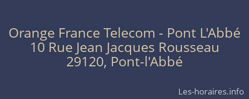 Orange France Telecom - Pont L'Abbé