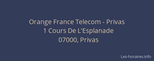 Orange France Telecom - Privas