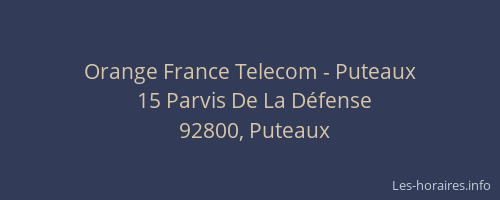Orange France Telecom - Puteaux