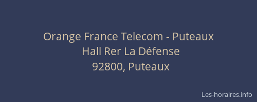 Orange France Telecom - Puteaux
