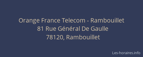 Orange France Telecom - Rambouillet