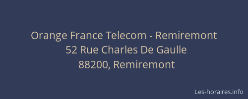 Orange France Telecom - Remiremont