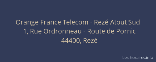Orange France Telecom - Rezé Atout Sud
