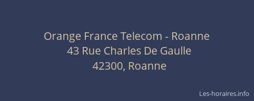 Orange France Telecom - Roanne