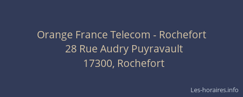 Orange France Telecom - Rochefort