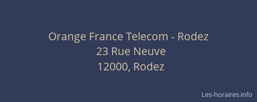 Orange France Telecom - Rodez