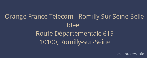 Orange France Telecom - Romilly Sur Seine Belle Idée