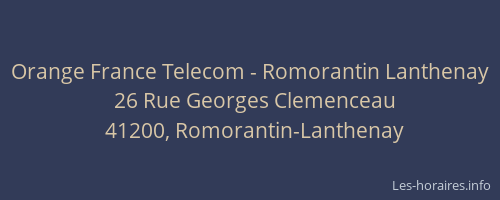 Orange France Telecom - Romorantin Lanthenay