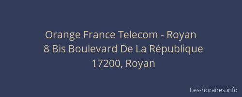 Orange France Telecom - Royan