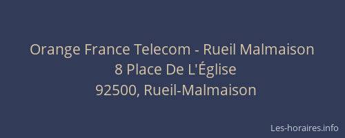 Orange France Telecom - Rueil Malmaison