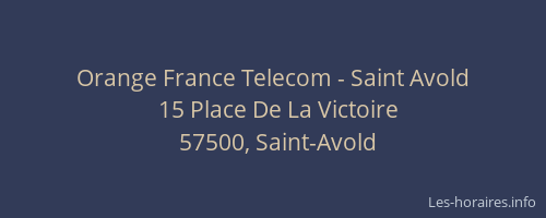 Orange France Telecom - Saint Avold