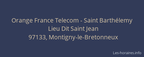 Orange France Telecom - Saint Barthélemy